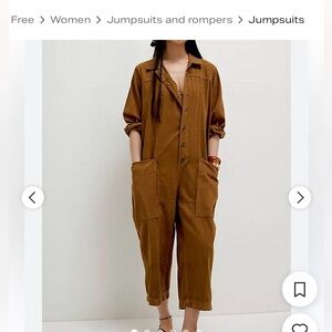 We The Free Margarita Jumpsuit Size Small Color Brown